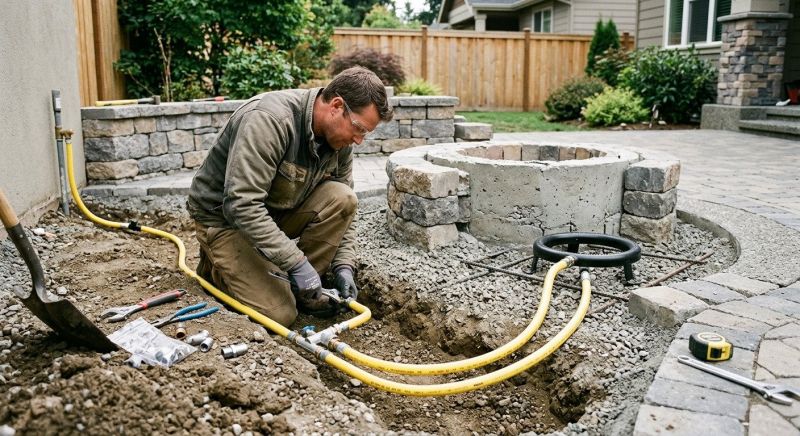 Fire Pit Gas Line Installation in West Palm Beach, FL